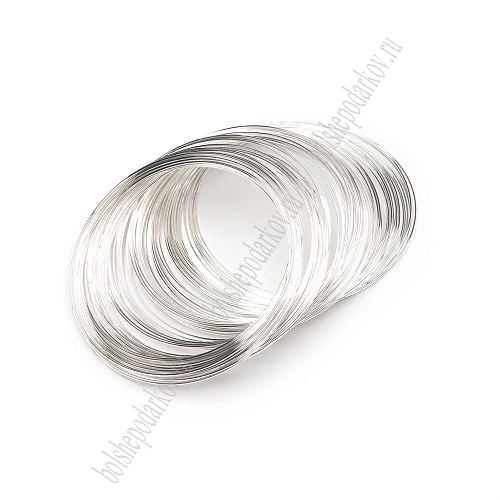 Проволока с эффектом памяти, 60 мм*0,6 мм (SF-7366) серебро