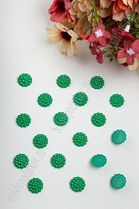 Полубусины декоративные &quot;Серединки&quot; 12 мм, SF-427 (50 гр) зеленый №135