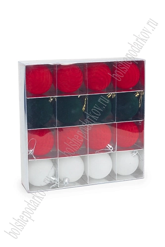 Набор новогодних шаров 6см (16шт) SF-8008, микс Набор новогодних шаров 6см (16шт) SF-8008, микс