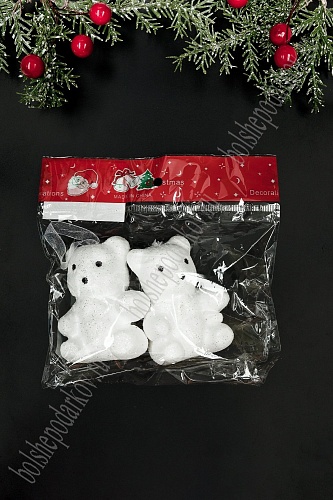 Новогодние украшения &amp;quot;Мишки&amp;quot; 5,5*6,5 см (2 шт) SF-7550, №1