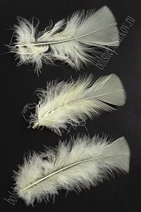 Перья декоративные (20 шт) SF-4317, бледно-желтый №124