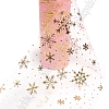 Фатин &amp;quot;Снежинки&amp;quot; 15 см*15 ярд (SF-3776) розовый/золото