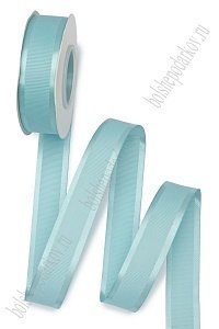 Лента репсовая с атласным краем 2,5 см*20 ярд (SF-7353) голубой №11