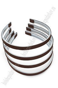 Ободки 1 см, пластик. с репсовой тканью (20 шт) SF-1466, шоколадный №1031