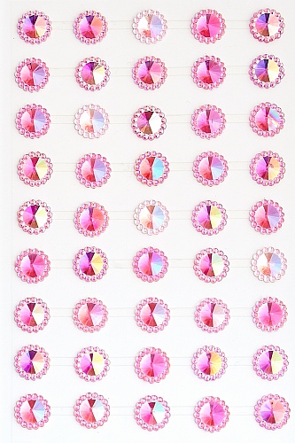 Стразы декоративные &amp;quot;Цветок хамелеон&amp;quot; 1,2 см (SF-3180) розовый