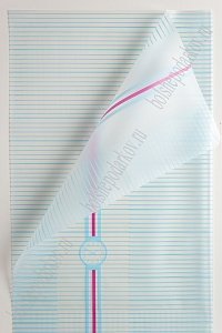 Пленка матовая для цветов 58*58 см &quot;Полоска-часы&quot; (20 шт) SF-2348, голубой