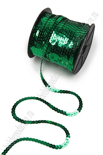 Пайетки 6 мм на нитке (SF-5755) зеленый №4