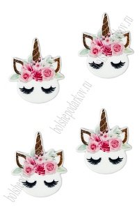 Кабошон-вырубка &quot;Единорог&quot; 3*3,5 см (10 шт) SF-6034, №20