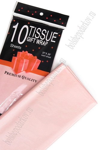 Бумага тишью жемчужная 50*66 см (10 листов) SF-5155, розовый