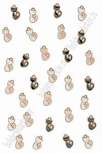 Подвеска металл &quot;Кошечка&quot; (30 шт) SF-7343, ассорти