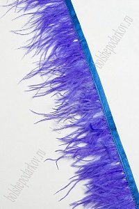 Перья страуса на ленте (2 м) SF-3949, синий
