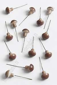 Муляж декоративный грибочки на веточке средние, SF-2325, коричневый (100 шт) Муляж декоративный грибочки на веточке средние, SF-2325, коричневый (100 шт)