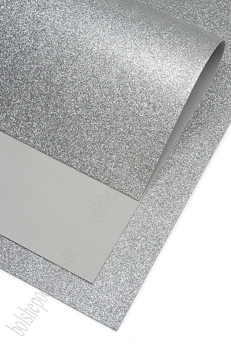 Фоамиран глиттерный 2 мм, 40*60 см Premium (10 листов) SF-3010, серебро №2024