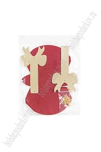 Сумочка 13*13*4,5 см (2 шт) SF-8043, бордовый