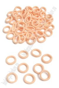 Резинки бесшовные для волос 2 см (100 шт) SF-6138, персиковый №87