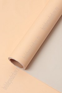 Пленка двусторонняя для цветов в рулоне 58 см*10 м (SF-7058) персиковый/бежевый №054