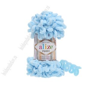 Пряжа &quot;Puffy&quot; 100 г*9,5 м (5 шт) светло-голубой №183