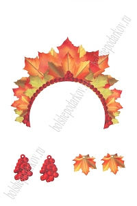 Лазерная вырубка из фетра &quot;Кокошник&quot; (2 шт) №10