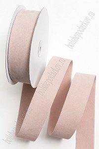 Лента замшевая двусторонняя 4 см*20 ярд (SF-7252) пепельно-розовый №66