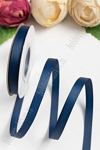 Лента репсовая 1 см*20 ярд &quot;1 сорт&quot; (SF-1346) темно-синий №38