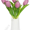 Веточка декоративная &amp;quot;Тюльпан&amp;quot; 32 см (5 шт) SF-8136, сиреневый