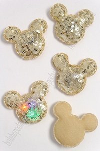 Патч с пайетками &quot;Мультик&quot; 6*5,3 см (5 шт) SF-3165, золотой УЦЕНКА