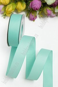 Лента репсовая 2,5 см*20 ярд &quot;1 сорт&quot; (SF-1348) светло-аквамариновый №218