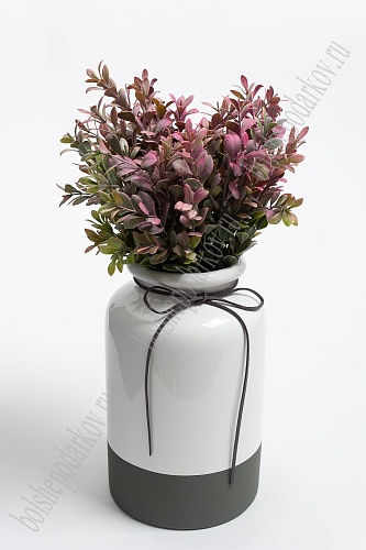 Ваза керамика (SF-2817) белый/серый