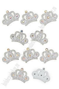 Патчи из фетра со стразами &quot;Корона&quot; 4*3 см (10 шт) SF-7699, №5