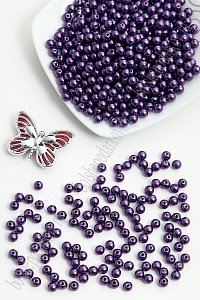 Бусинки 6 мм, 50 гр (SF-1451) темно-фиолетовый №133