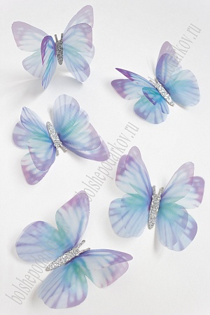 Бабочки шифоновые большие 5,5 см (10 шт) SF-4485, №4