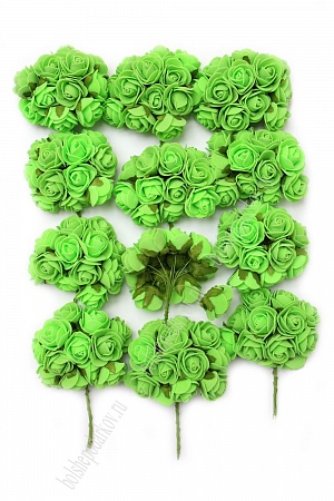 Головки цветов &quot;Розочка бутончик&quot; 3,5 см (144 шт) зеленый