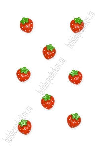 Кабошон "Клубничка" 1,7*1,9 см (20 шт) SF-5703, красный