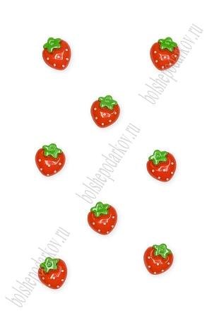 Кабошон &quot;Клубничка&quot; 1,7*1,9 см (20 шт) SF-5703, красный