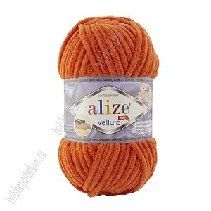 Пряжа &quot;Velluto&quot; 100 г*68 м (5 шт) оранжевый №06