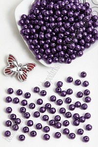 Бусинки 8 мм, 50 гр (SF-1449) темно-фиолетовый №133