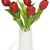 Веточка декоративная &amp;quot;Тюльпан&amp;quot; 32 см (5 шт) SF-8136, красный