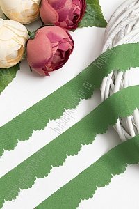 Лента шифоновая 3 см*1,4 м (5 шт) SF-5849, травяной №39