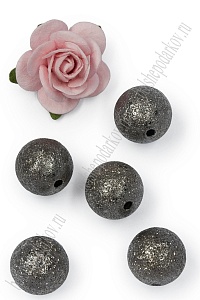 Бусины 12 мм (10 шт) SF-7705, темное серебро