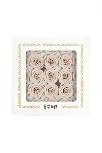Мыльные цветы "Роза" 6,5*6 см (25 шт) SF-7800, ванильный №3