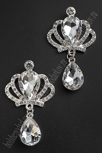 Серединка ювелирная с подвеской (2 шт) SF-5970, серебро/серебро №9