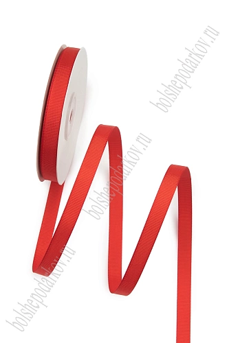 Лента репсовая 1 см*20 ярд &amp;quot;1 сорт&amp;quot; (SF-1346) красный №26