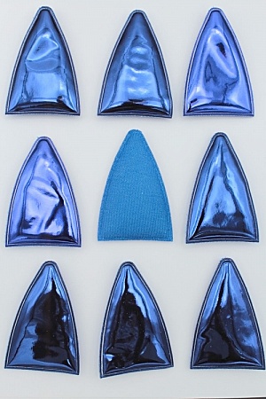 Патч 3D, глянец &quot;Ушки вытянутые&quot; 7*5 см (10 шт) SF-1882, синий