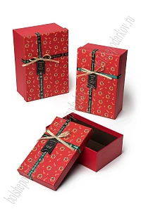 Коробки прямоугольные 3 в 1, 23*16*10 см, (SF-7820), красный №3