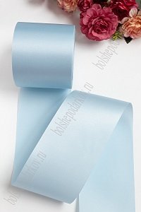 Лента атласная 7,5 см*25 ярд (SF-1370) голубой №011 Лента атласная 7,5 см*25 ярд (SF-1370) голубой №011