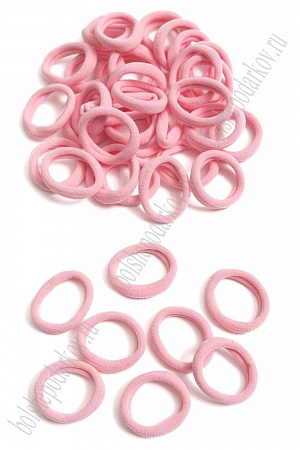Резинки бесшовные для волос 3 см (100 шт) SF-5754, светло-розовый №2