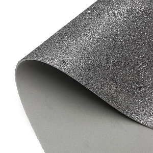 Фоамиран глиттерный А4, 2 мм Premium (10 листов) SF-1955, черное серебро №018 Фоамиран глиттерный А4, 2 мм Premium (10 листов) SF-1955, черное серебро №018