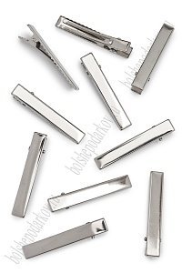 Зажим металлический 6 см (100 шт) SF-7514, серебро