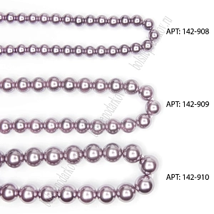 Бусины круглые на нитке 8 мм (SF-8069) жемчуг пенка