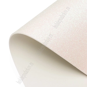 Фоамиран глиттерный А4, перламутровый 2 мм Premium (10 листов) SF-1956, белый №005